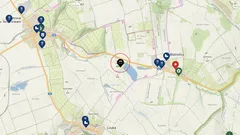 Mapa turistických tras a zajímavých bodů v přírodě